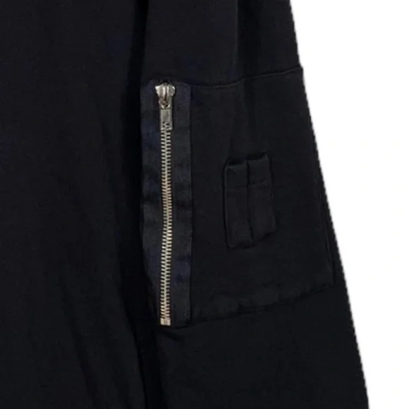 ASOS Black Jersey Bomber Jacket Size Medium - Picture 4 of 11